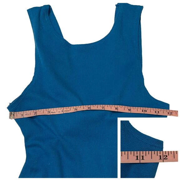 Free People Pfeiffer Twist Back Ribbed Tank - Blue - XS - Picture 5 of 12